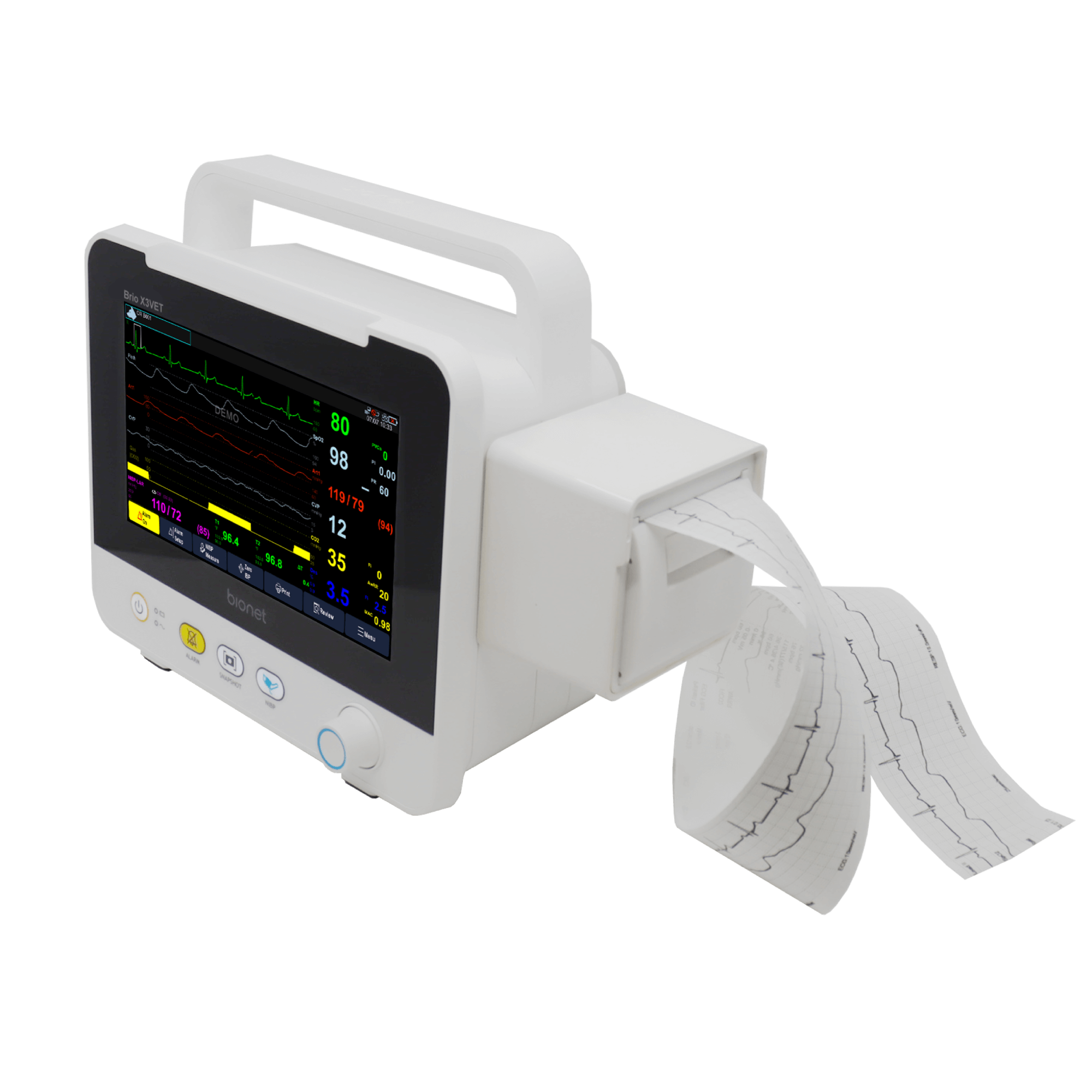 Bionet Brio X3Vet — Monitor Multiparamétrico Veterinario Dedicado miniatura 5