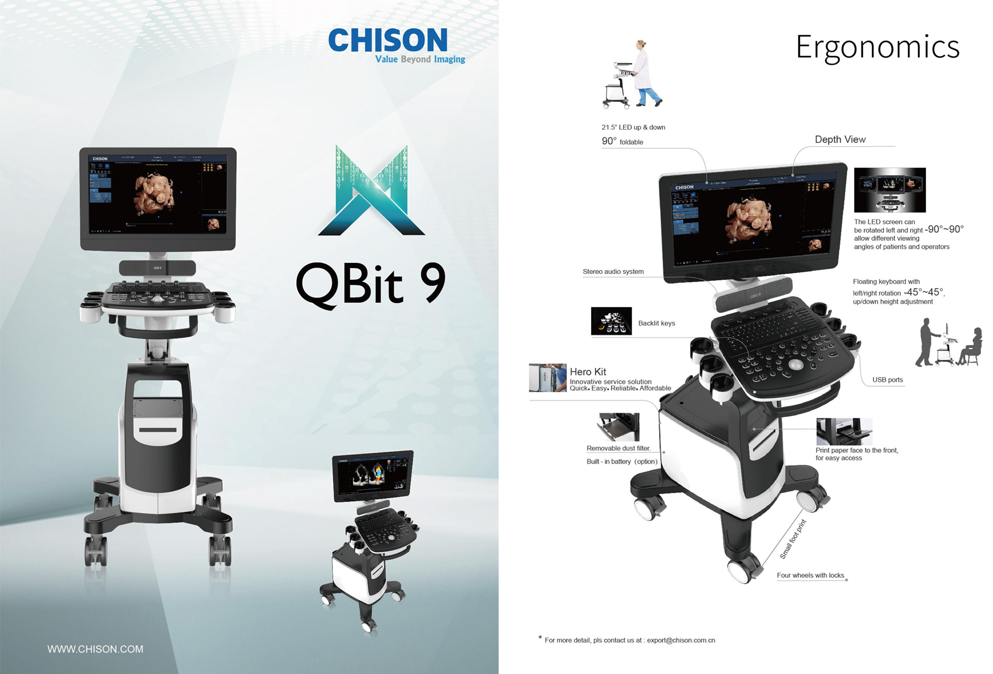 Chison QBit 9 — Ecógrafo Portátil Veterinario Inteligente miniatura 4