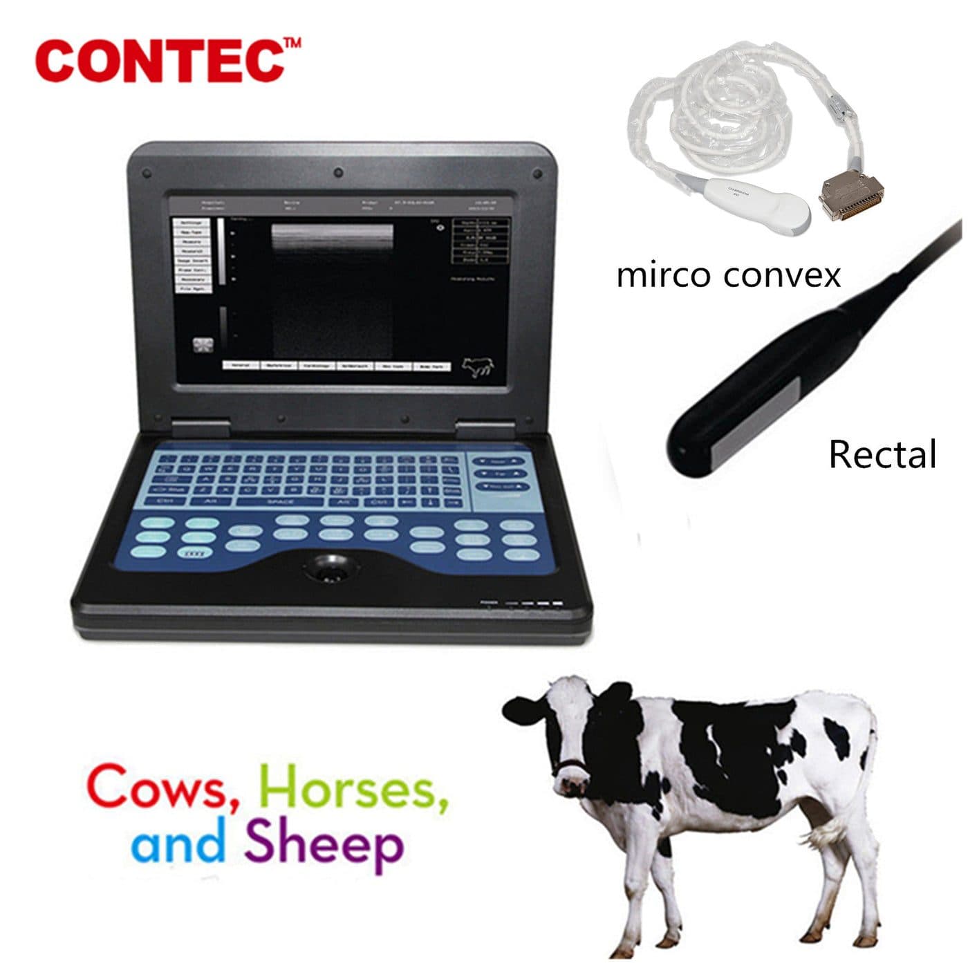 Contec CMS600P2VET — Ecógrafo Portátil Laptop para Veterinaria miniatura 5