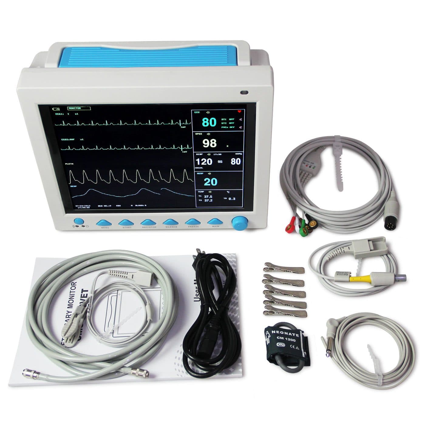 Contec CMS8000VET — Monitor Veterinario Multiparamétrico 6 Parámetros miniatura 4