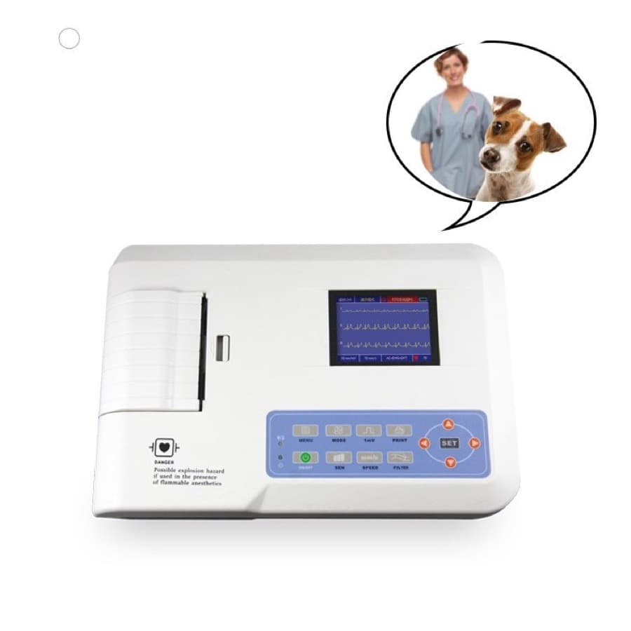 CONTEC ECG300G-VET — Electrocardiógrafo Veterinario de 3 Canales