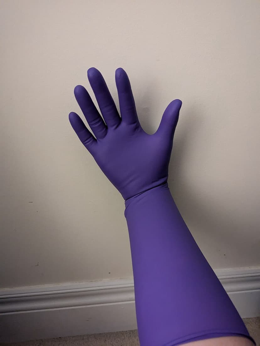Guantes de nitrilo azul para examen talla M — Caja x 100 unidades — foto 1